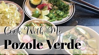 Cook with me Pozole Verde  Mexican Hominy Soup [upl. by Onoitna]