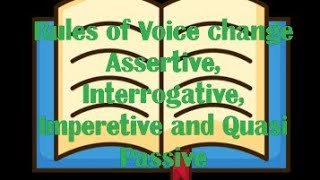 Voice change Project Assertive Interrogative Imperative sentence and Quasi Passive voice 2024 [upl. by Iat986]