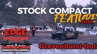 Gravenhurst 2024 Stock Compact Feature Demolition Derby [upl. by Llednew255]