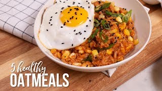 5 NEW Healthy Oatmeal Recipes [upl. by Emmey]