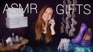 ASMR Gifts  The Whispers Showroom  Sequins Glitter Tapping [upl. by Wileen]