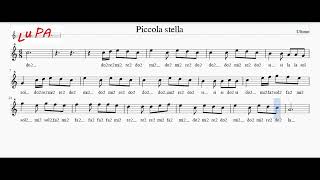 Piccola Stella Ultimo  Flauto dolce  Note  Spartito  Karaoke  Canto  Instrumental  Musica [upl. by Hansiain51]