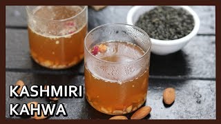 How to make Kashmiri Kahwa  Kashmiri Kahwa Tea Recipe  Best Winter Drink  Healthy Kadai [upl. by Adoree]