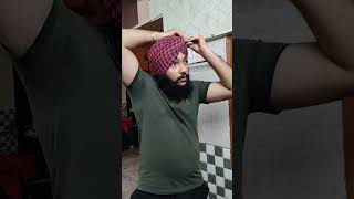 How to tie dabbi wali parna Gurpreet Ramgharia turban short parna [upl. by Mccallum]