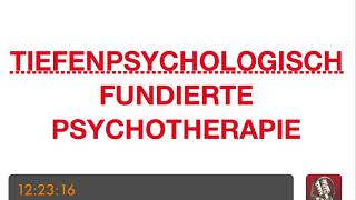 PSYCHOTHERAPIE AUSBILDUNG  Tiefenpsychologisch fundierte Psychotherapie [upl. by Adnamaa]