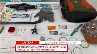 CASTELAR CUATRO DELINCUENTES REALIZARON UNA ENTRADERA Y FUERON DETENIDOS [upl. by Latsirc]