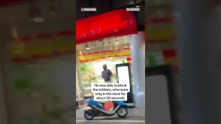 Man fights off robbers in Japan with samurai weapon [upl. by Constance121]