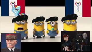 the minions sing vichy france anthem marechal nous voila no subtitle 1941 [upl. by Laurette315]