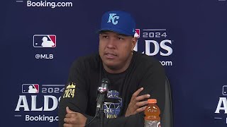 RoyalsYankees series Royals catcher Salvador Perez talks ahead of Game 3 on Wednesday [upl. by Adniled]