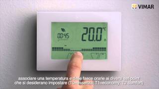 Gestione clima attraverso il cronotermostato touch screen WiFi da parete 02911 by Vimar [upl. by Ecaj]