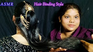 ASMRDoing My Elder Bro Hair Transformation Girl Hair Binding Style Tingles asmrsangi7044 🌹❤️💈 [upl. by Eissehc]