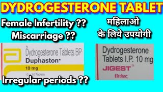 Duphaston 10 mg tablet  Dydrogesterone tablets ip uses side effects LEARN ABOUT MEDICINE [upl. by Ekard41]