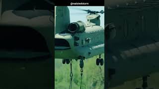 CH47 Chinooks carrying M777 Howittzers [upl. by Refinnaj]