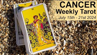 CANCER WEEKLY TAROT quotREASONS TO CELEBRATE A DIFFICULT EXPERIENCE COMPLETESquot July 15th to 21st 2024 [upl. by Florrie]