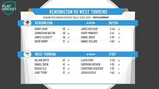 SACA Premier Cricket  West End Mens 1st Grade Div One  Round 4  Kensington v West Torrens  Day 2 [upl. by Pinchas]