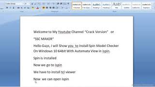 How to install Spin Model Checker  ispin  Software in Windows 10 [upl. by Socin]