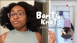 Bantu Knots On Blow Dried Hair  Hair Care Series [upl. by Oni]