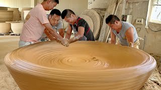 Hypnotic Way They Produce Largest Clay Pottery in China [upl. by Ahselaf454]