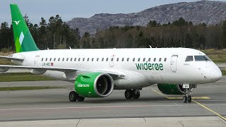 Embraer E190E2  Widerøe  LNWEC  WF1891 BRUBGO [upl. by Gnagflow]