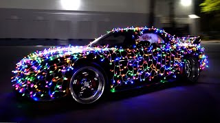 I Wrapped My RX7 In Christmas Lights [upl. by Baten658]