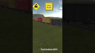 Conrail SW1500 haul local train and pass the station in Train and Railroads shorts [upl. by Aihsinat525]