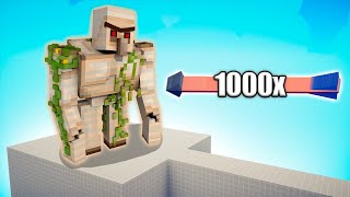 MINECRAFT GOLEM vs 1000x OVERPOWERED UNITS  TABS  Totally Accurate Battle Simulator 2024 [upl. by Talanta629]