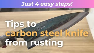 Tips to carbon steel knife from rustingknife sharpening🔪✨ [upl. by Sue]