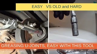 Greasing ujoints and ball joints easy job lockNlube best grease best universal joints spicer [upl. by Amias]