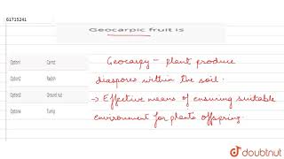 Geocarpic fruit is [upl. by Lattie699]