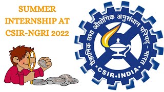 How to apply for CSIRNGRI Internship 2022  National Geophysical Research Institute Internship 2022 [upl. by Kiri]