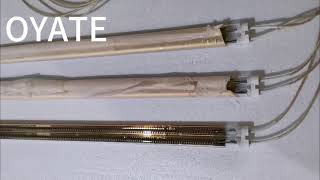 Gold reflector twin tube quartz medium wave infrared curing lamp 2000mm 3000w [upl. by Bronk]