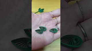 how to make basic quilling leaves paperquilling papercraft diy botanical [upl. by Ynaiffit]