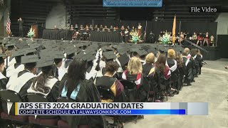 APS announces 2024 high school commencement dates [upl. by Ellerehs871]