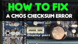 How to FIX  CMOS Checksum Error  Tutorial  PC Repair [upl. by Hose819]