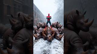 SpiderMan and Superman vs Witch fight battle spiderman superman animals wolverine [upl. by Lodhia872]