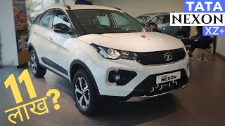 Tata Nexon 2021 XZ Diesel  Indias safest SUV  Walkaround review in hindi with Onroad price [upl. by Anoek242]