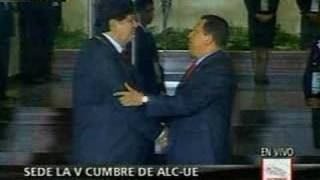 Encuentro Alan Garcia y Hugo Chavez en V Cumbre ALCUE 2008 [upl. by Amaryllis]