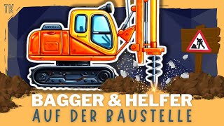 Bagger amp Baufahrzeuge ⭐ Hausbau  Kindervideos  Kinderfilme  telekids [upl. by Tennos]