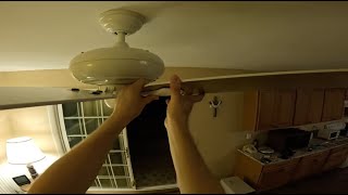 Changing the Ceiling Fan in the Dining Room 8122024 [upl. by Salhcin]