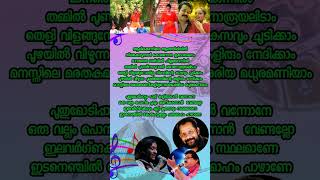 MINNARAM MALAYALM MOVIE SONGORUVALLAM PONNUM POOVUMLYRIC SONG [upl. by Ekal]