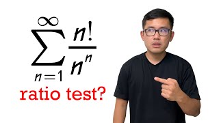 how to use the ratio test for the series of nnn [upl. by Carn]