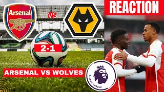 Arsenal vs Wolves 21 Live Stream Premier League EPL Football Match Score react Highlights Gunners [upl. by Lednar179]