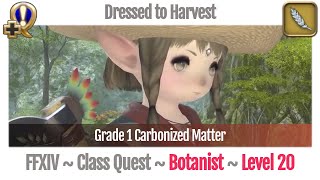 FFXIV Botanist Quest Level 20  A Realm Reborn  Dressed to Harvest Grade 1 Carbonized Matter [upl. by Yreffoeg]