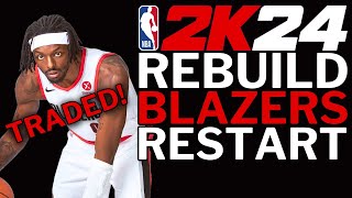 Trading the Entire Trail Blazers Starting Lineup in NBA 2K24 [upl. by Novelc845]