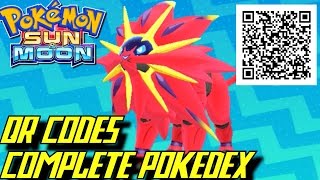 Pokémon Sun and Moon  Complete Pokédex ALL QR Codes amp Shinies [upl. by Friedrich]