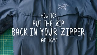 How To Put The Zip Back In Your Zipper At Home [upl. by Alice579]