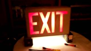 1960s Prescolite Fluorescent Exit Sign [upl. by Enrol]