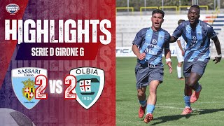 Calcio Serie D Gir G  Sassari Calcio Latte Dolce  Olbia Calcio 1905 22 Highlights [upl. by Dumanian]