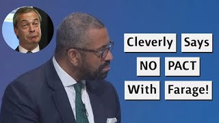 James Cleverly Rules Out Pact With Nigel Farage [upl. by Nessaj480]