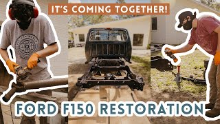 Its Coming Together Removing Rust and Undercoating the Frame  Ford F150 Restoration Part 5 [upl. by Samaria]